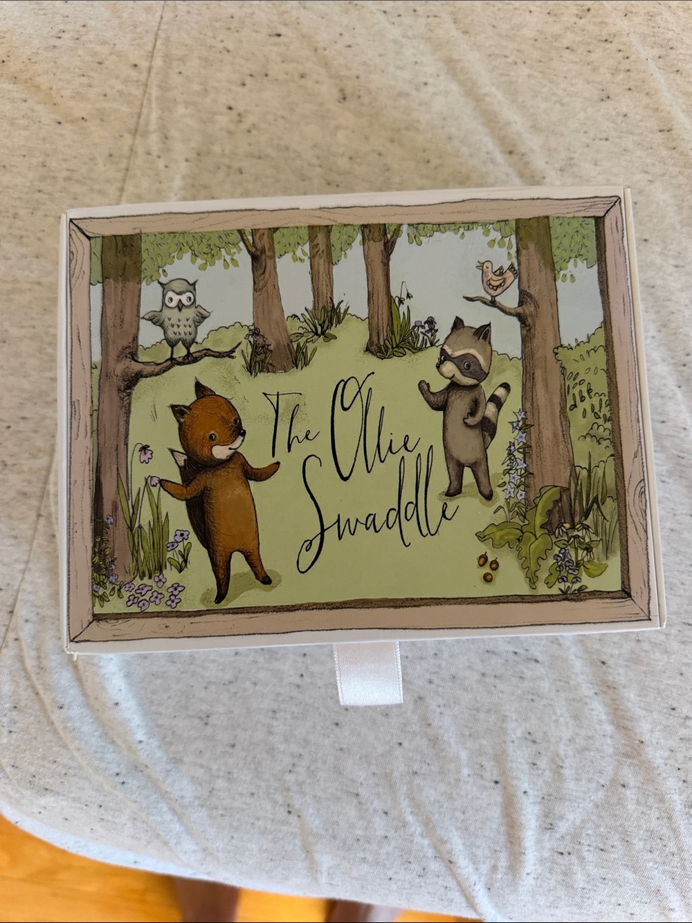 The Ollie Swaddle - Green Woodland Baby Swaddle